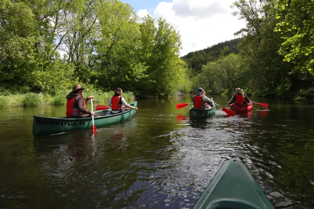 Kanutour auf der Saale